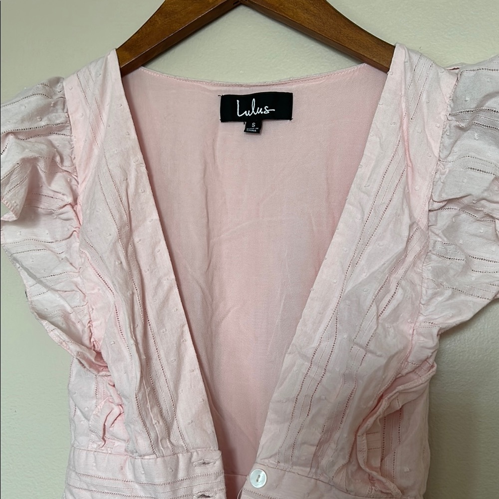 Lulu's Pink Ruffle Sleeve Dress - Picture 2 of 5